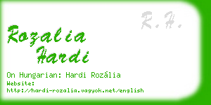 rozalia hardi business card